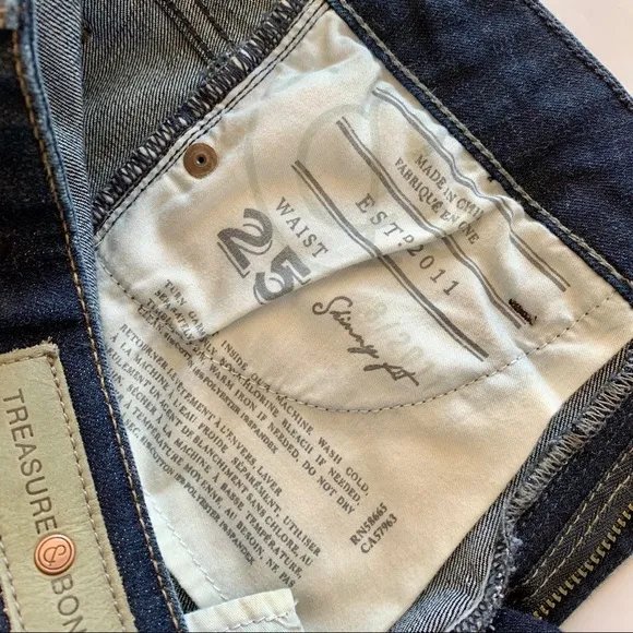 Treasure &amp; Bond Dark Wash High Rise Skinny Jeans