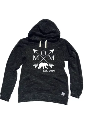 Triblend Fleece Pullover Mom Bear Arrows Custom Est -  Mama Arrows - Mama Bear Shirt - Mom hoodie - Mom Shirt - Gift For Mom Mom Sweatshirt