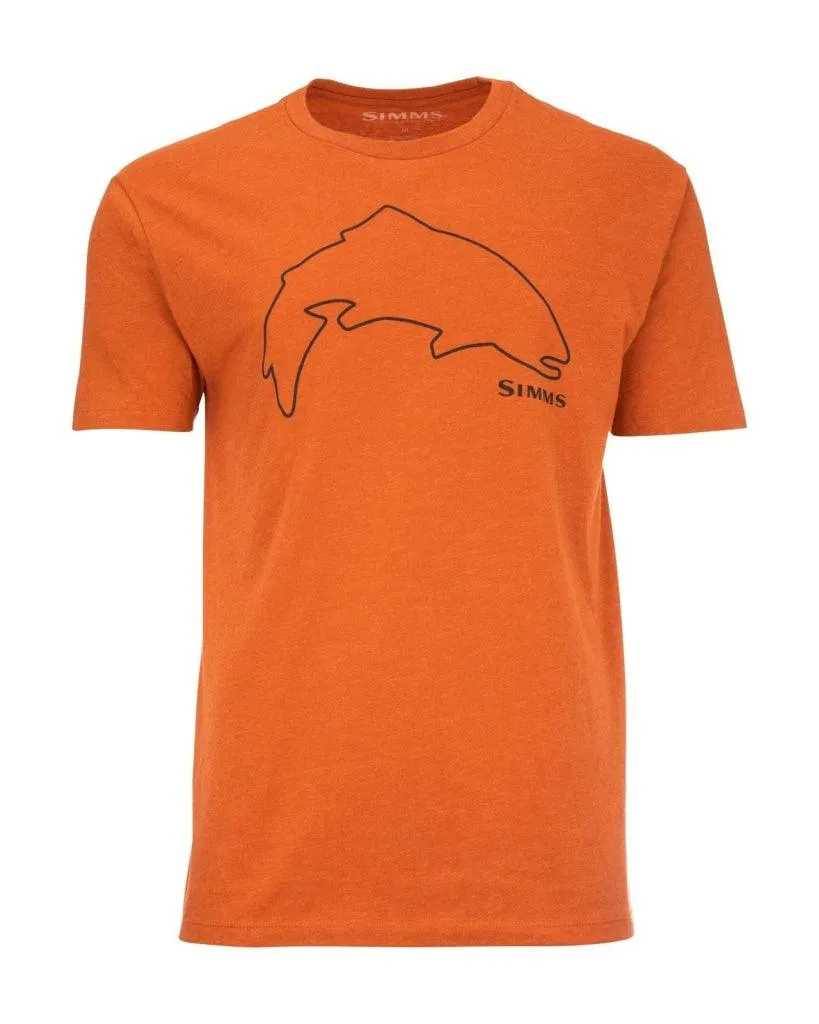Tricou SIMMS Trout Outline T-Shirt Adobe Heather