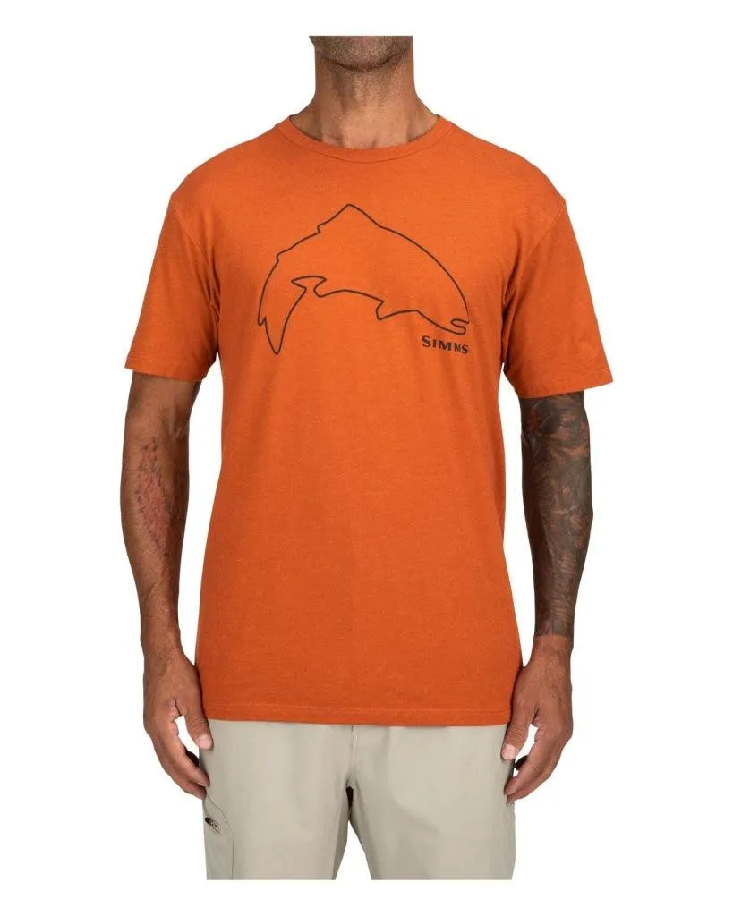 Tricou SIMMS Trout Outline T-Shirt Adobe Heather