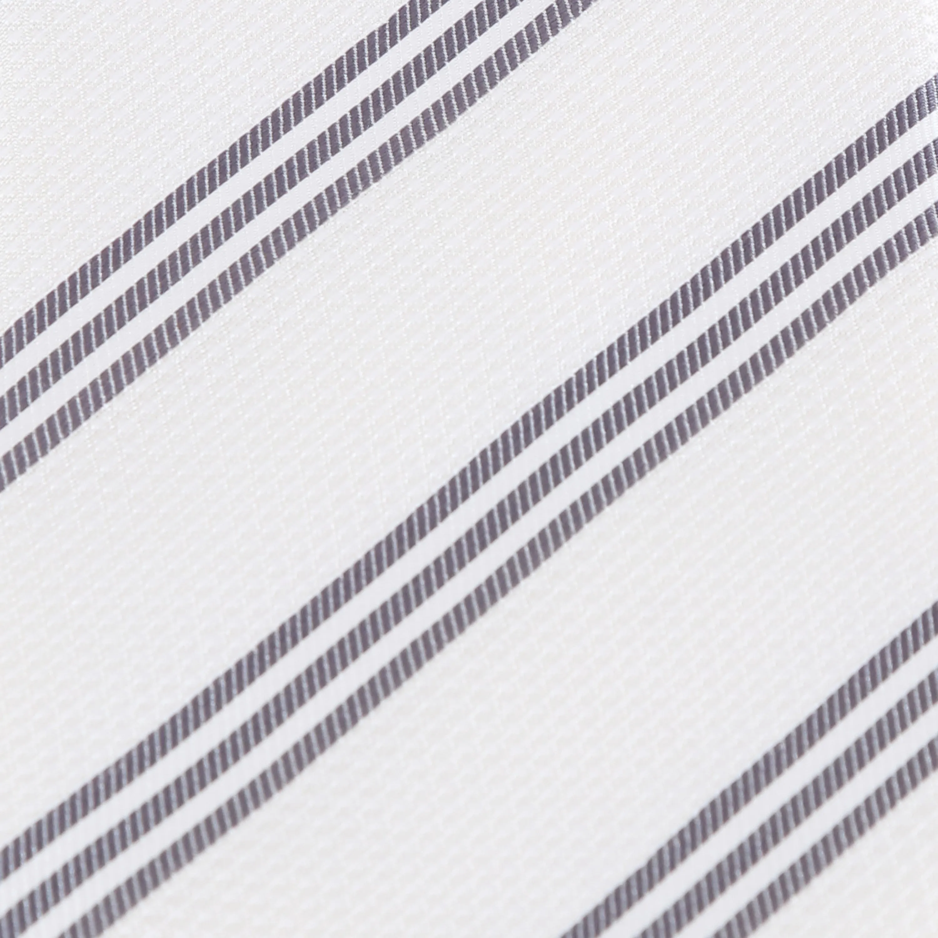 Trinity - White Necktie with Three Grey Stripes