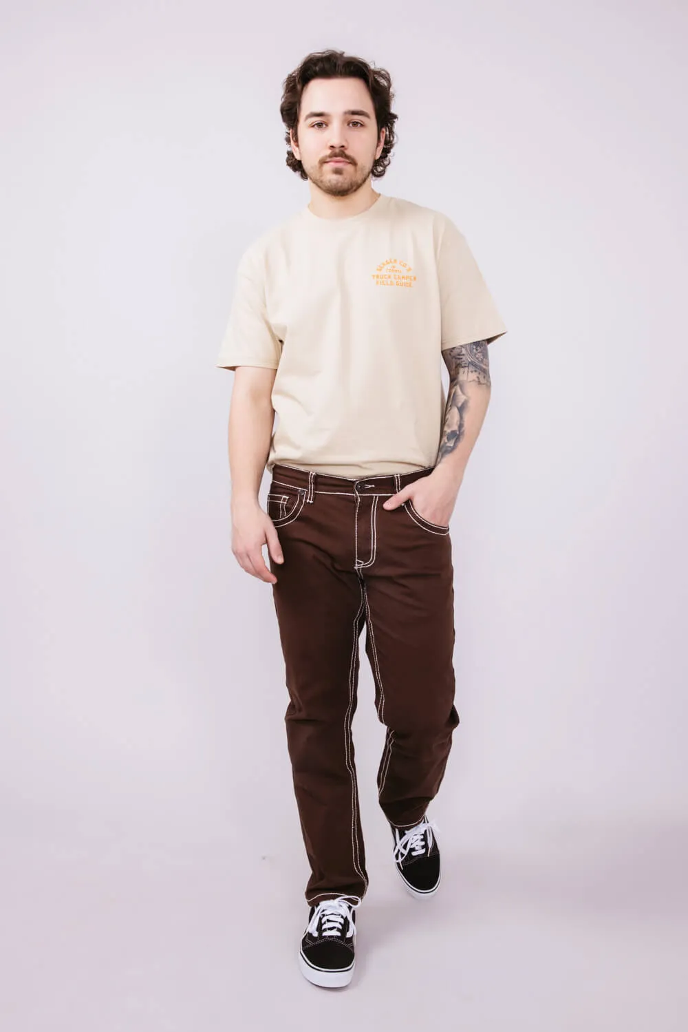 True Luck Blake Bootcut Jeans for Men in Brown | TL16350002-CHOCOLATE