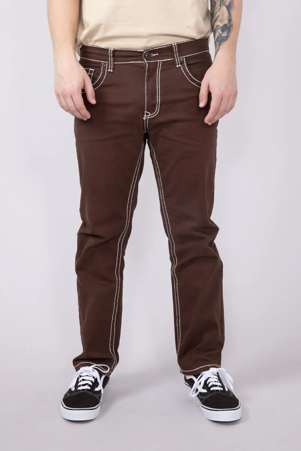 True Luck Blake Bootcut Jeans for Men in Brown | TL16350002-CHOCOLATE