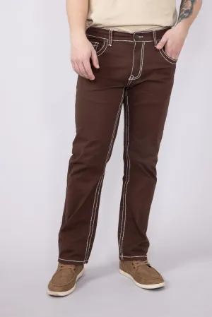 True Luck Blake Bootcut Jeans for Men in Brown | TL16350002-CHOCOLATE