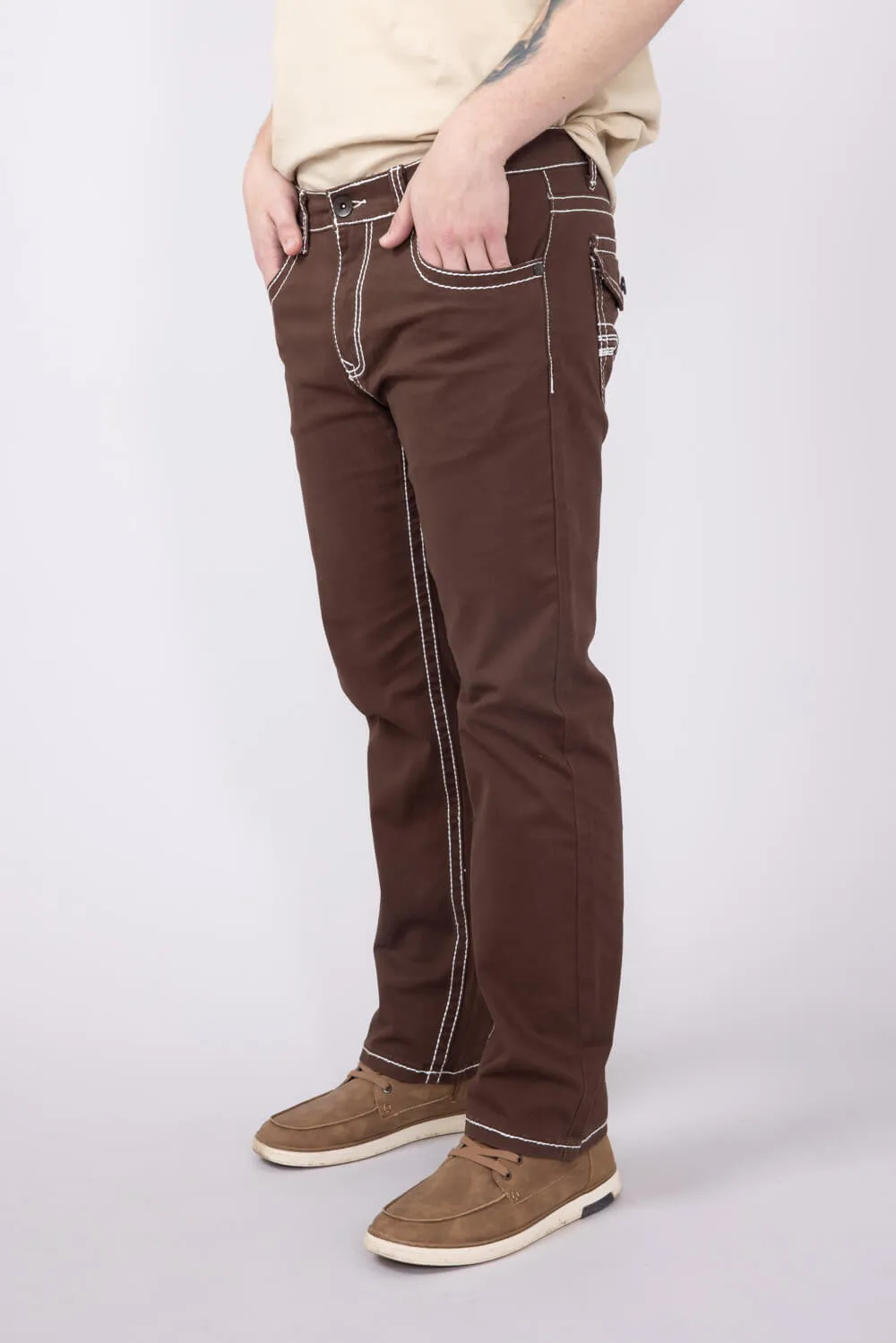 True Luck Blake Bootcut Jeans for Men in Brown | TL16350002-CHOCOLATE
