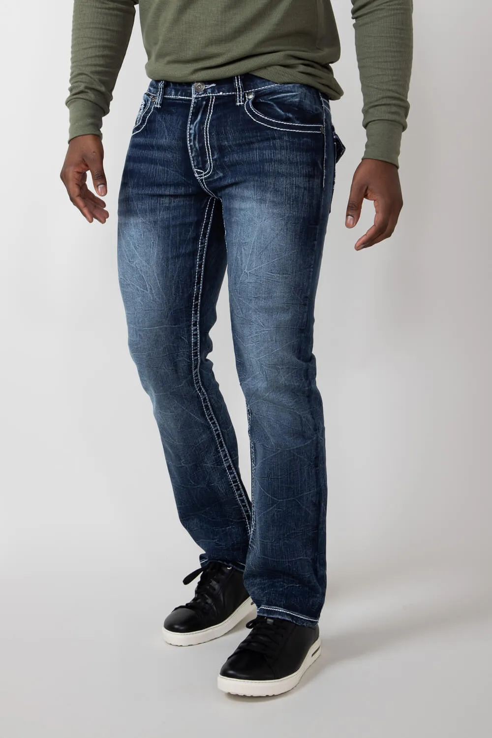 True Luck Blake Bootcut Stretch Jeans for Men | TL16350002