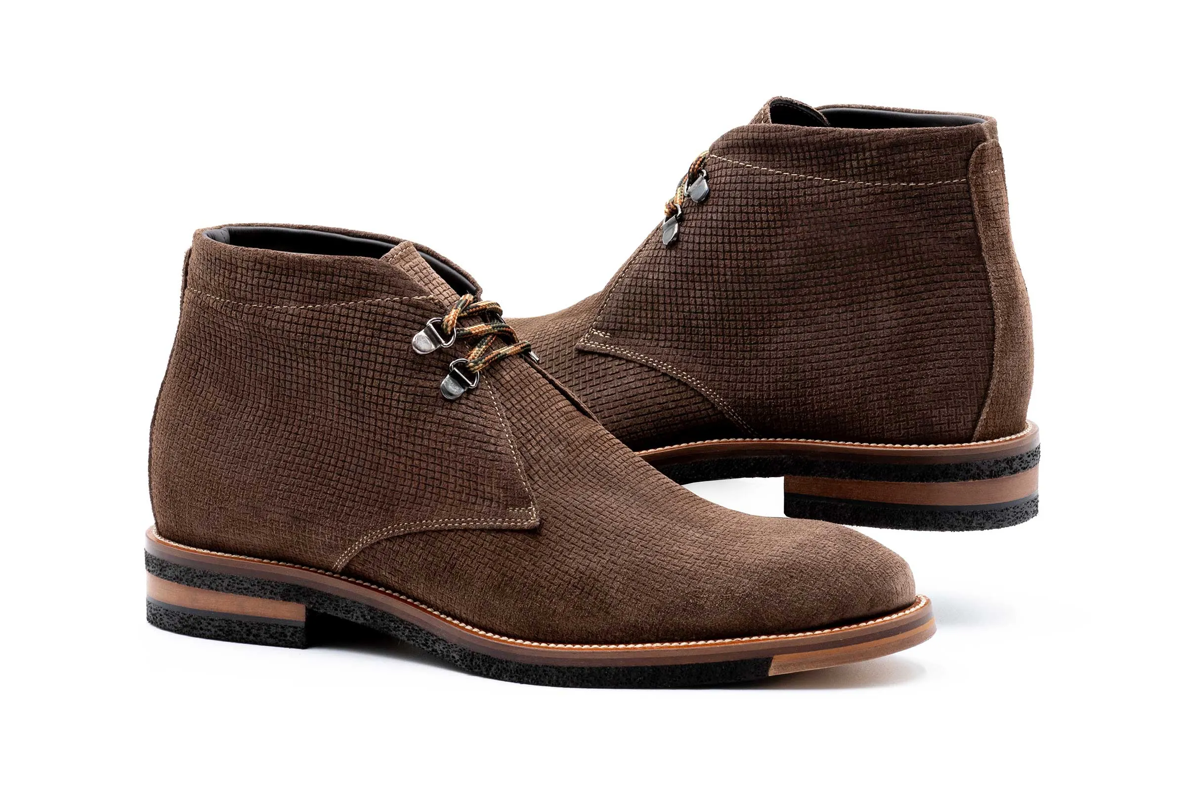Tuscan Italian Calf Suede Chukka Boots - Earth