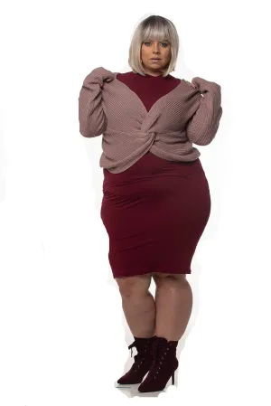 TWISTED KNOT SWEATER | CURVY