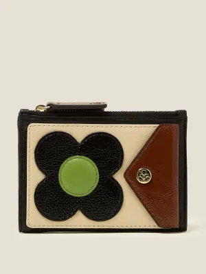 Two Way coin purse in Flower Applique Multi
