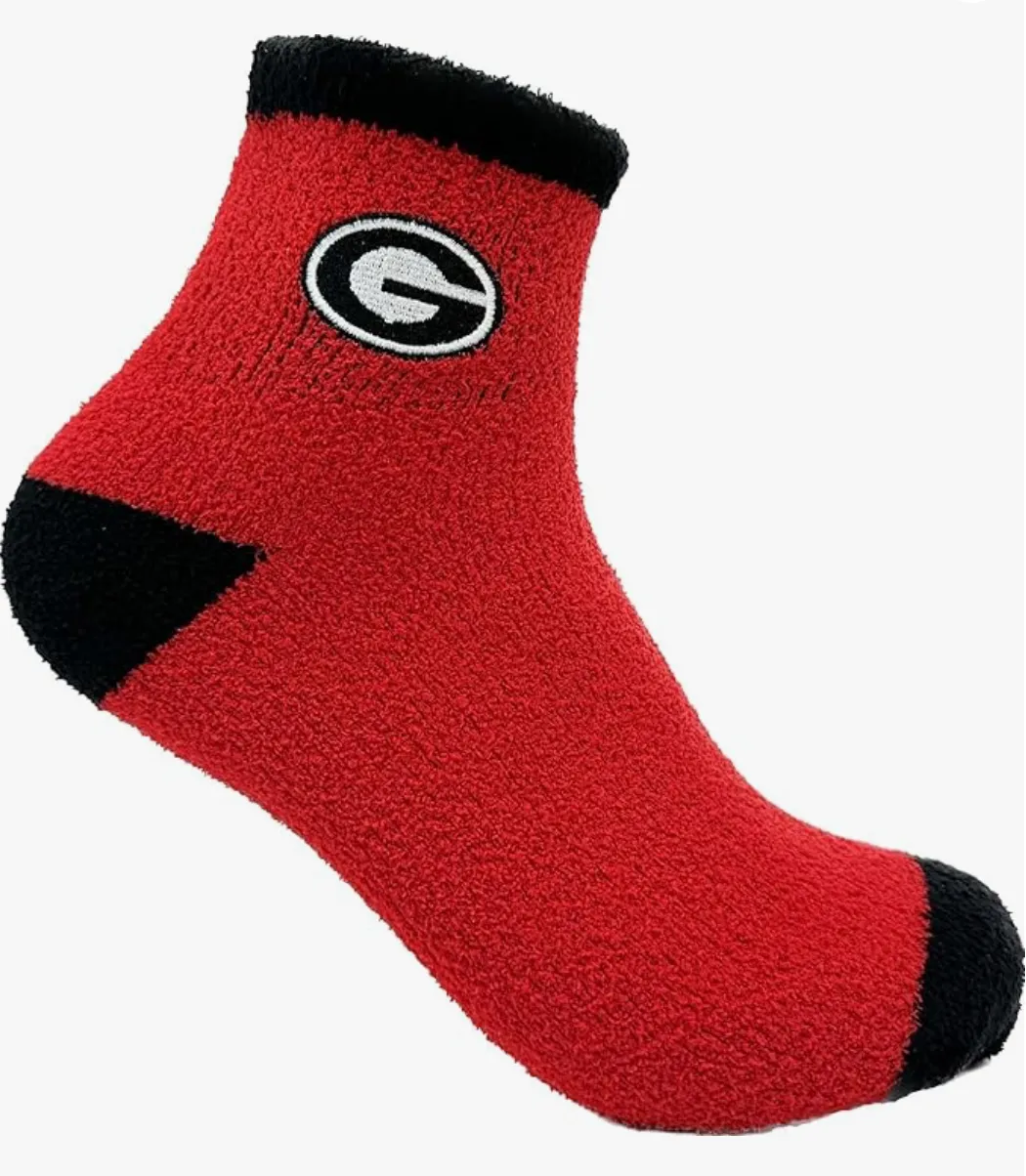 UGA Fuzzy Socks