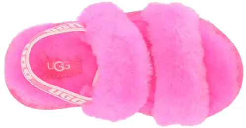 UGG Girls K OH Yeah Slipper, Taffy Pink, 5 Big Kid