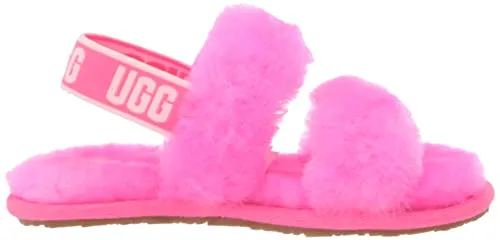 UGG Girls K OH Yeah Slipper, Taffy Pink, 5 Big Kid