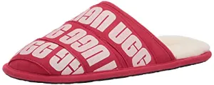 UGG Men's Scuff Graphic Band Slipper, Samba RED, 11