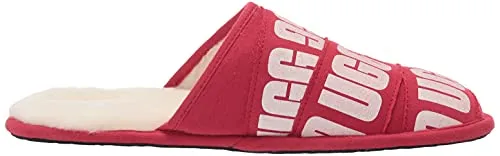 UGG Men's Scuff Graphic Band Slipper, Samba RED, 11