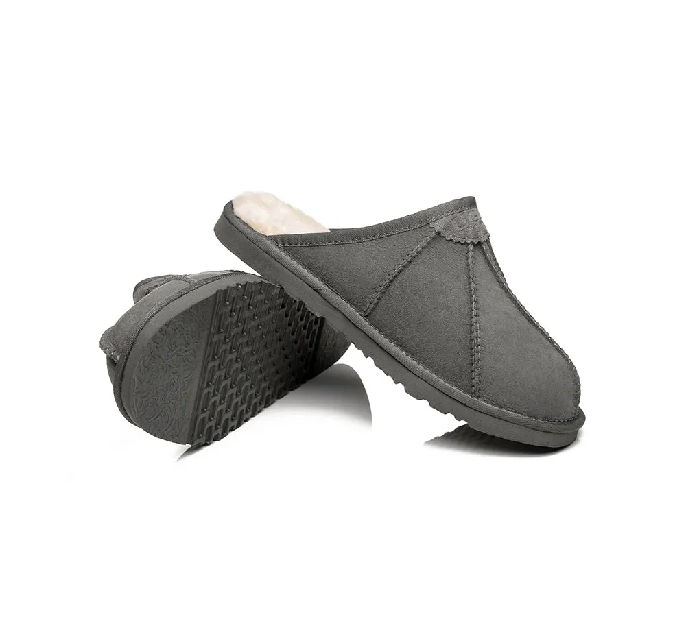 UGG Slippers Men Sheepskin Wool House Slippers Rafael Scuff