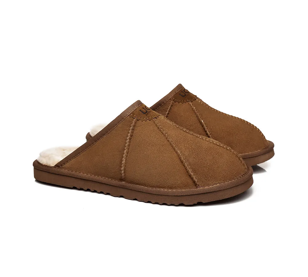 UGG Slippers Men Sheepskin Wool House Slippers Rafael Scuff