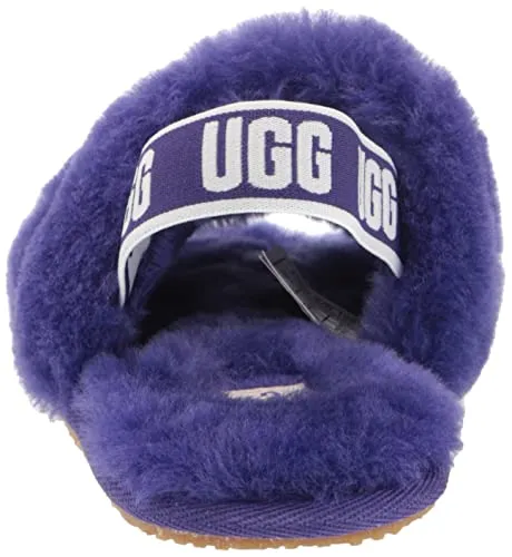 UGG Unisex-Child Fluff Yeah Slide Slipper, Violet Night, 6 Big Kid US