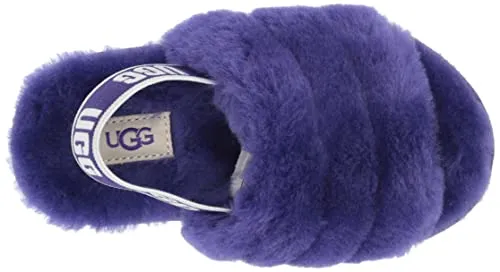 UGG Unisex-Child Fluff Yeah Slide Slipper, Violet Night, 6 Big Kid US
