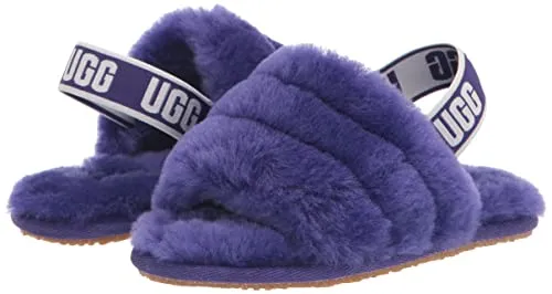 UGG Unisex-Child Fluff Yeah Slide Slipper, Violet Night, 6 Big Kid US