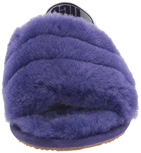UGG Unisex-Child Fluff Yeah Slide Slipper, Violet Night, 6 Big Kid US