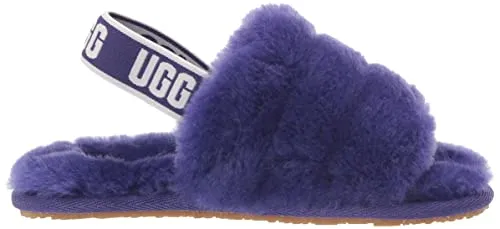 UGG Unisex-Child Fluff Yeah Slide Slipper, Violet Night, 6 Big Kid US