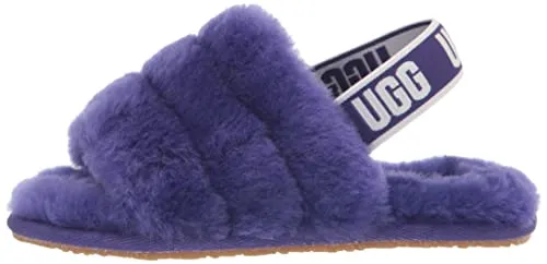 UGG Unisex-Child Fluff Yeah Slide Slipper, Violet Night, 6 Big Kid US