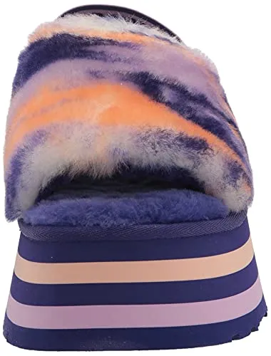 UGG Women's Disco Marble Slide Slipper, Violet Night, 8