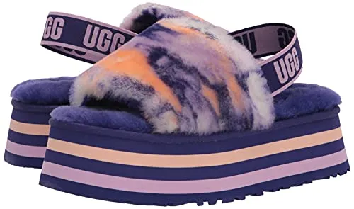 UGG Women's Disco Marble Slide Slipper, Violet Night, 8