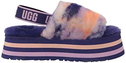 UGG Women's Disco Marble Slide Slipper, Violet Night, 8