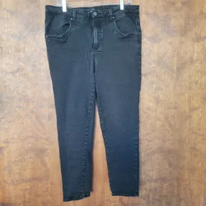 Universal Standard black denim jeans stretch skinny leg ankle 16