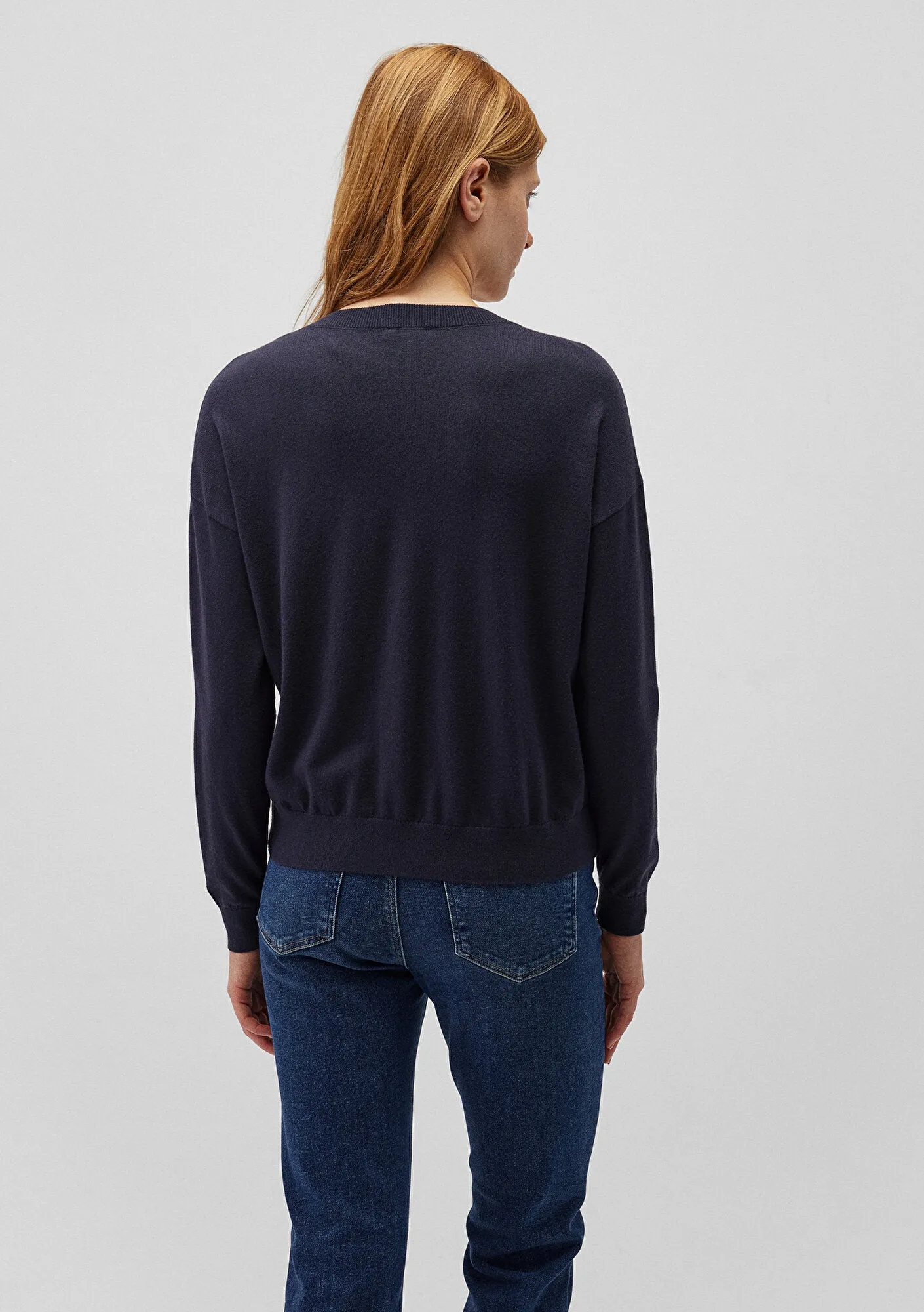 V Neck Blue Sweater