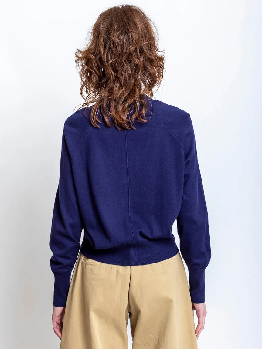 V-neck Cardigan - Deep Night