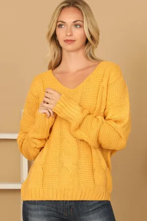 V-NECK KNITTED SWEATER