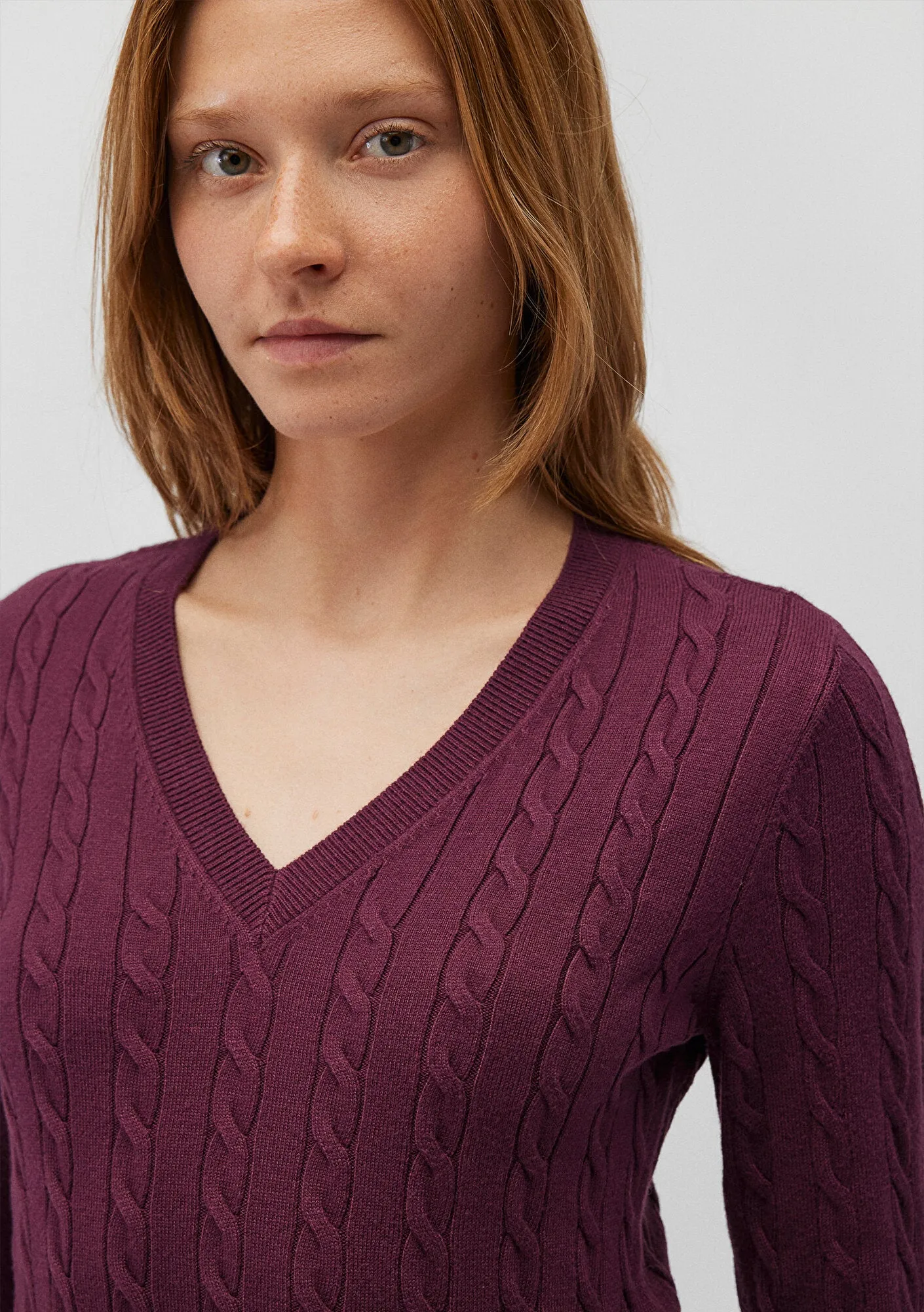 V Neck Red Sweater