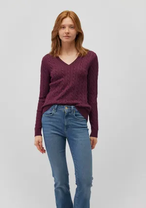 V Neck Red Sweater