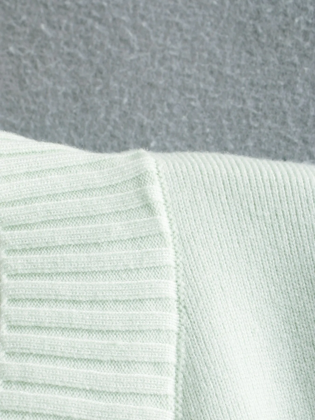 V-neck Slit Knit Splicing Vest Sweater