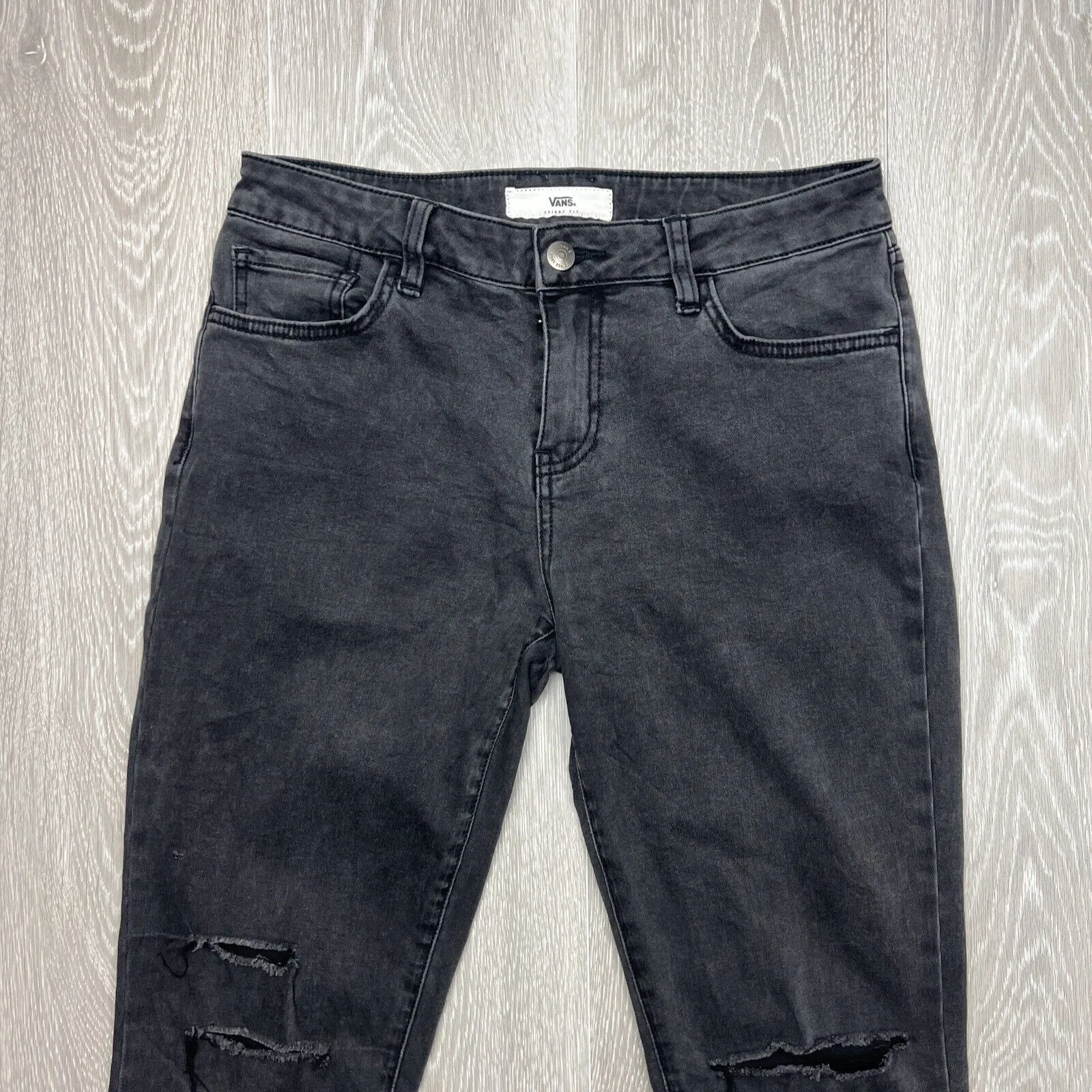 Vans Womens Black Skinny Cropped Jeans Size 9/29