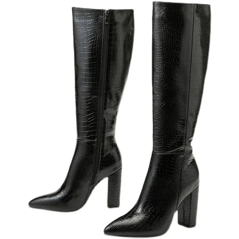 Venom Gloss Knee-High Boots