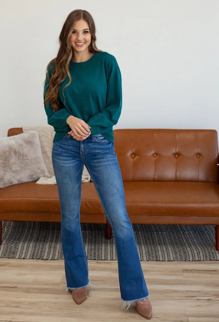 Vervet Mid Rise Mini Flare Jeans