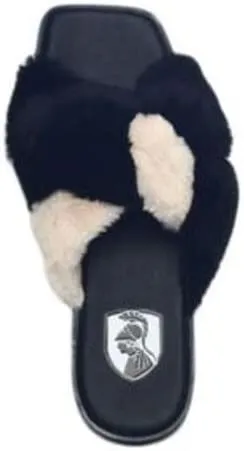 Vhny Women's Knotted Fuzzy Flurry Cozy House Slides, M, 6, Multi