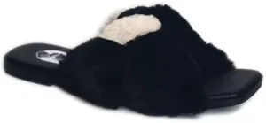 Vhny Women's Knotted Fuzzy Flurry Cozy House Slides, M, 6, Multi