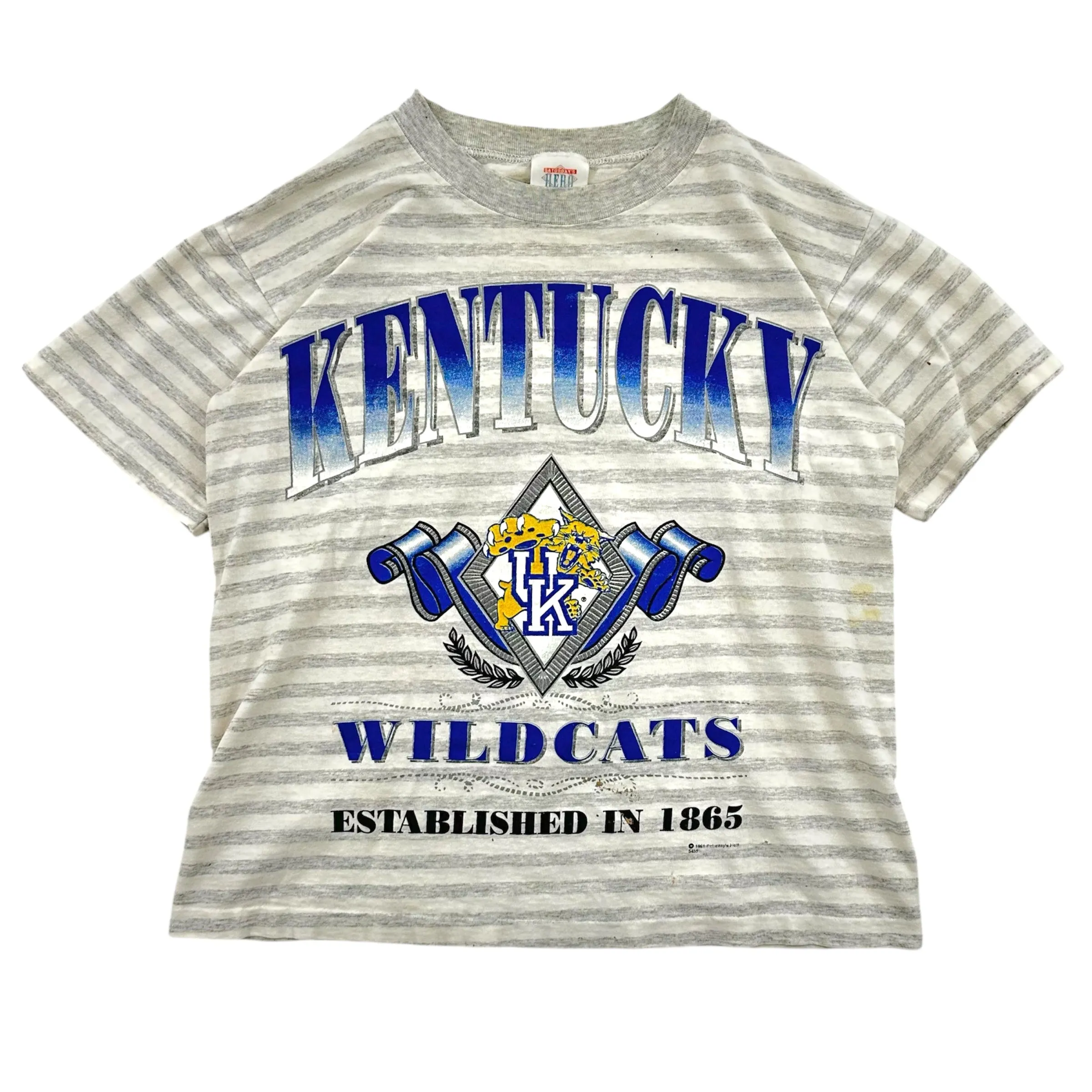 Vintage Kentucky Wildcats Striped T-Shirt - M