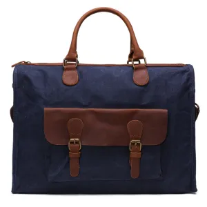 Vintage Messenger Bag Leather Satchel Canvas 15 Inch Laptop Bag Crossbody Shoulder Bag