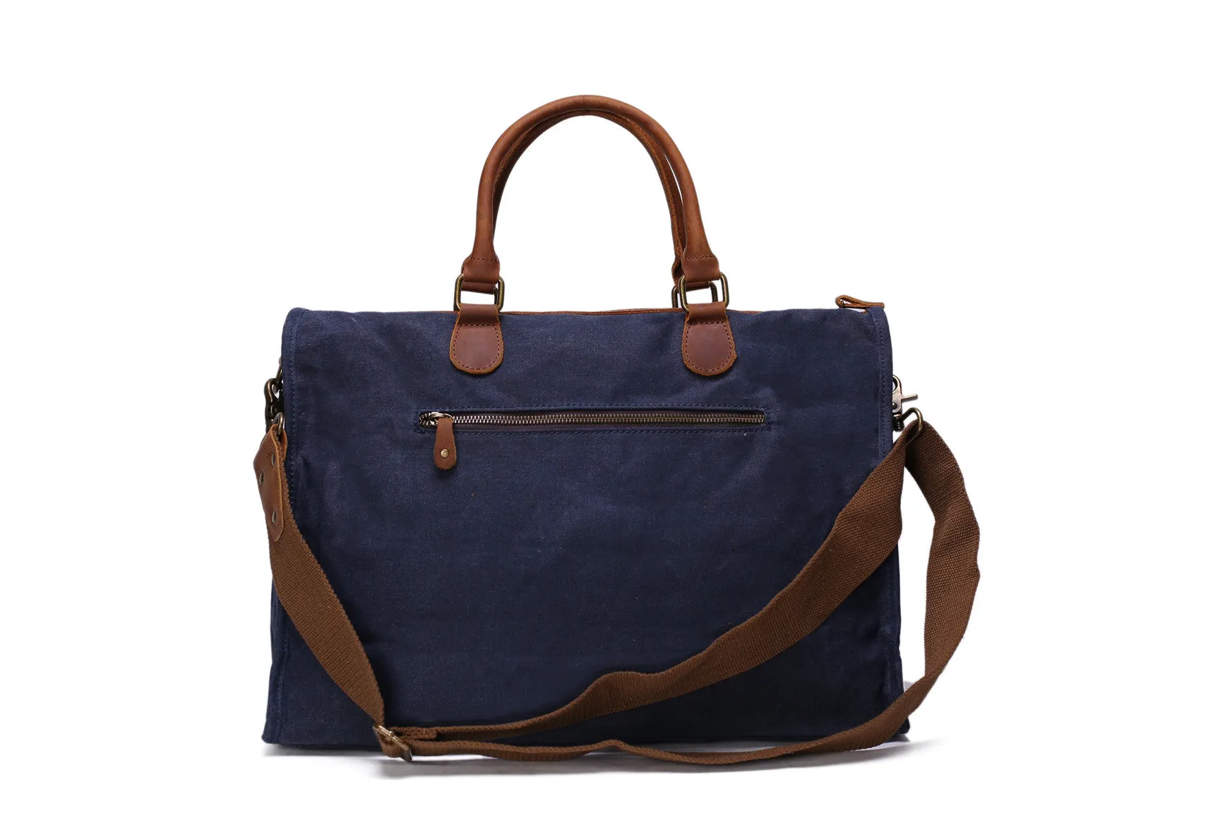 Vintage Messenger Bag Leather Satchel Canvas 15 Inch Laptop Bag Crossbody Shoulder Bag