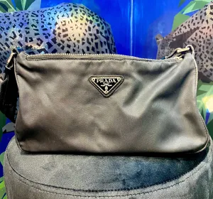 Vintage: Prada Nylon Shoulder Mini Hobo Bag