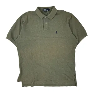 Vintage Ralph Lauren Polo Striped Button-Up T-Shirt Green