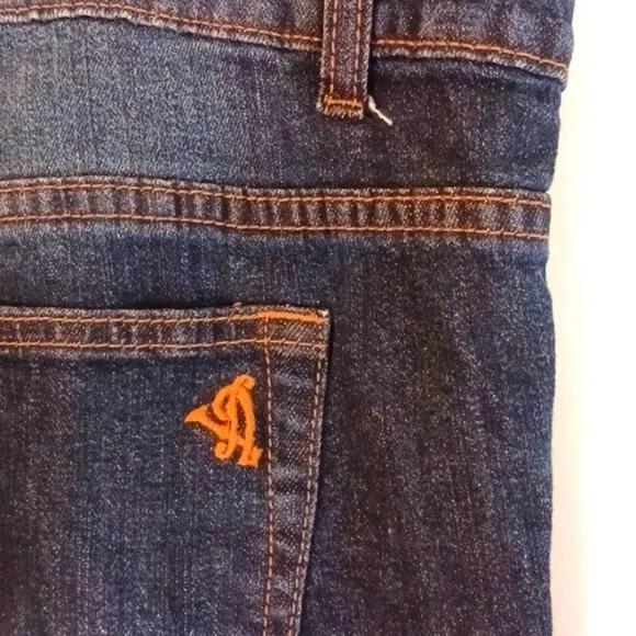 V.I.P JEANS  Plus Size 14 Dark Blue Stone Washed w Large Distress FASHION Holes