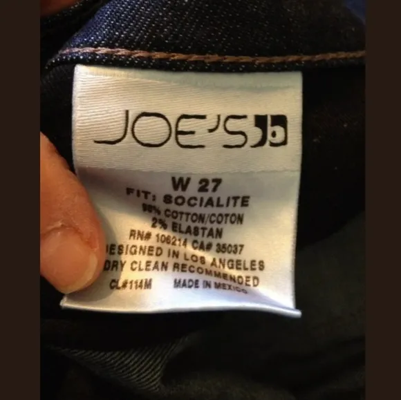 VTG JOE'S Boot Cut JEans Socialite  Sz 27x32 Dark wash
