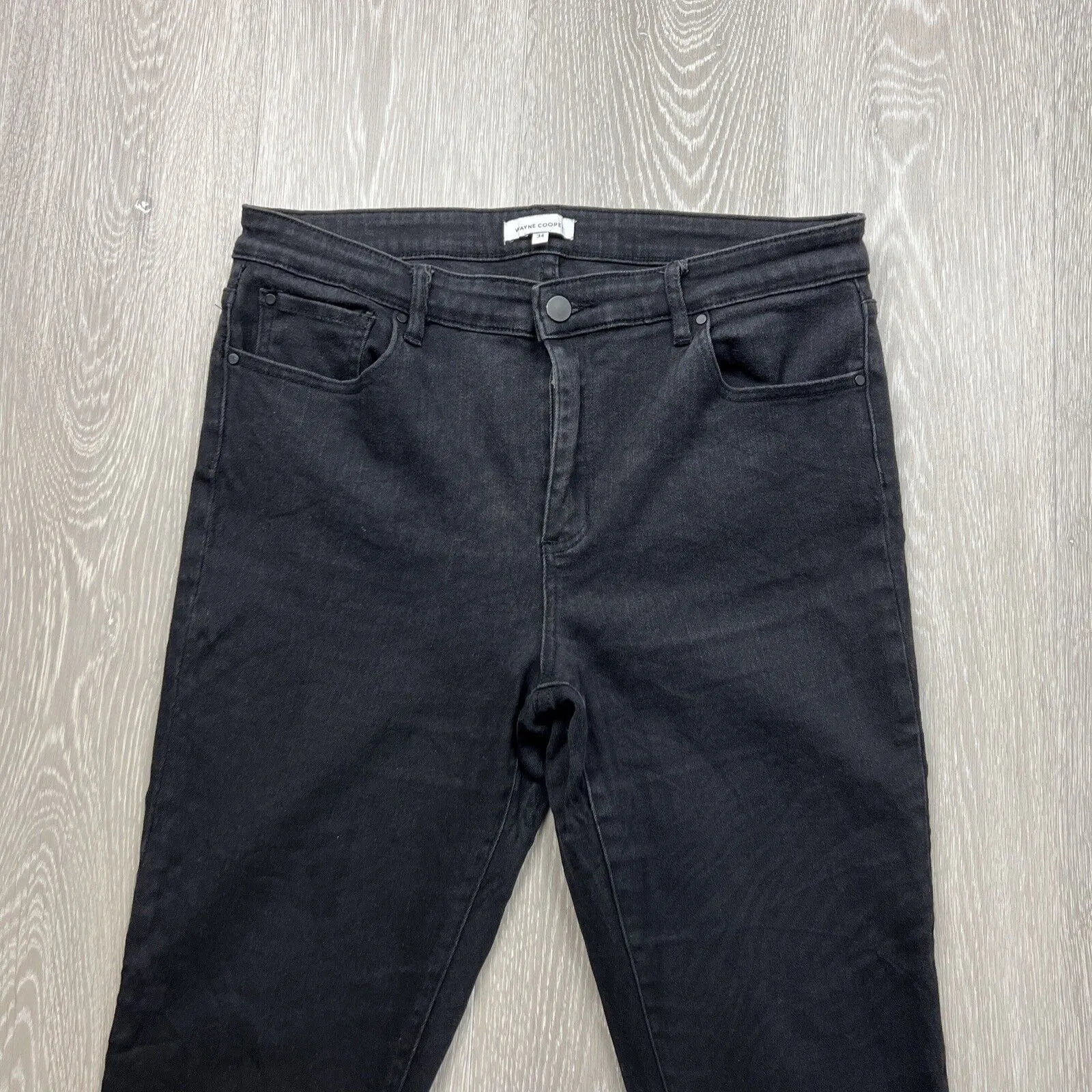 Wayne Cooper Mens Black Slim Jeans Size 34