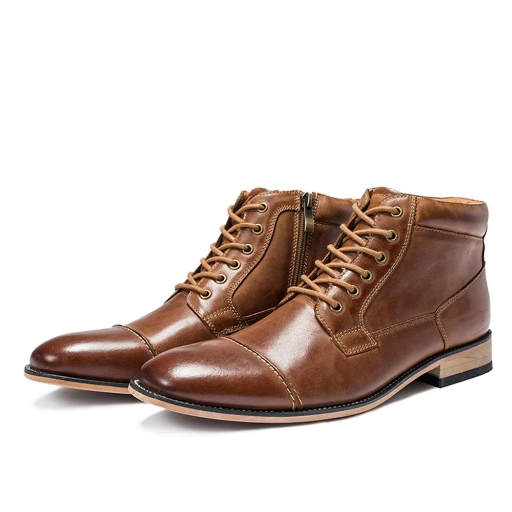 West Louis™ Vintage Fashion Brand Leather Boots